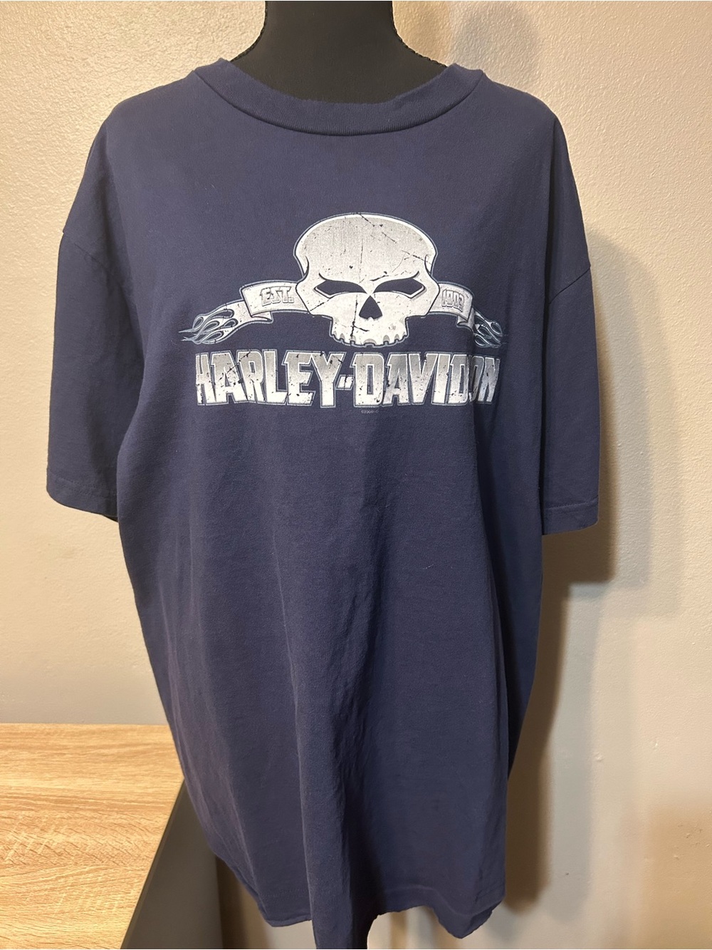 Vintage Harley Davidson Baton Rouge Louisiana Tiger T Shirt XL USA Holoubek
